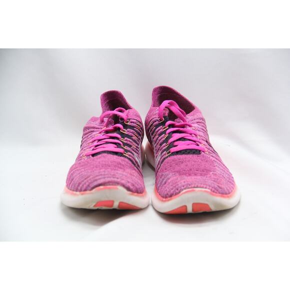 Nike Free RN Flyknit Running Shoes Women's Size 8 Fire Pink Purple Gym Sneakers - Picture 4 of 7